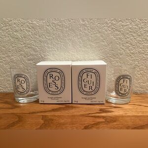 Diptyque Candle Jars and Boxes - Roses and Figuier